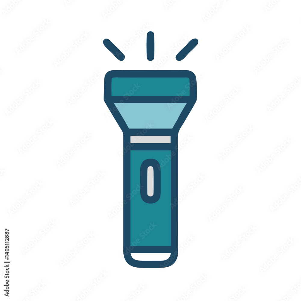 Obraz premium Flashlight Icon Representing Light Source and Torch