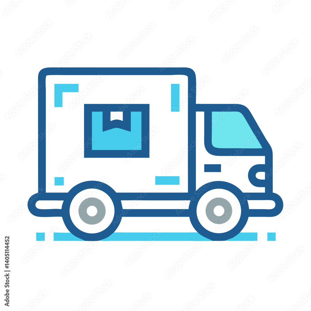 Logistics Truck Icon Representing Freight Delivery and Transportation Logistics Truck Icon Representing Freight Delivery and Transportation