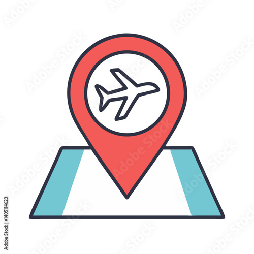 Map Pin with Airplane Icon Representing Airport and Air Travel Free Download Map Pin with Airplane Icon Representing Airport and Air Travel - GFXLoad