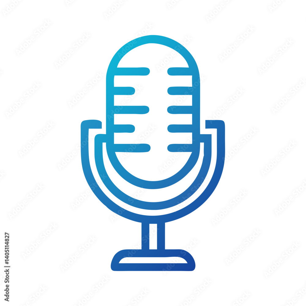 Microphone Icon Representing Voice Recording and Audio Capture