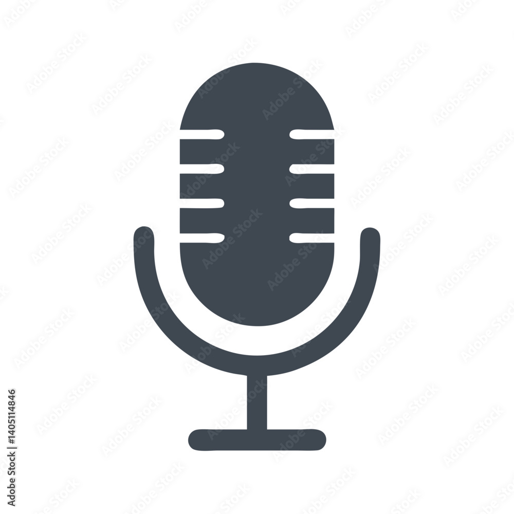 Microphone Icon Representing Voice Recording and Audio Capture Microphone Icon Representing Voice Recording and Audio Capture