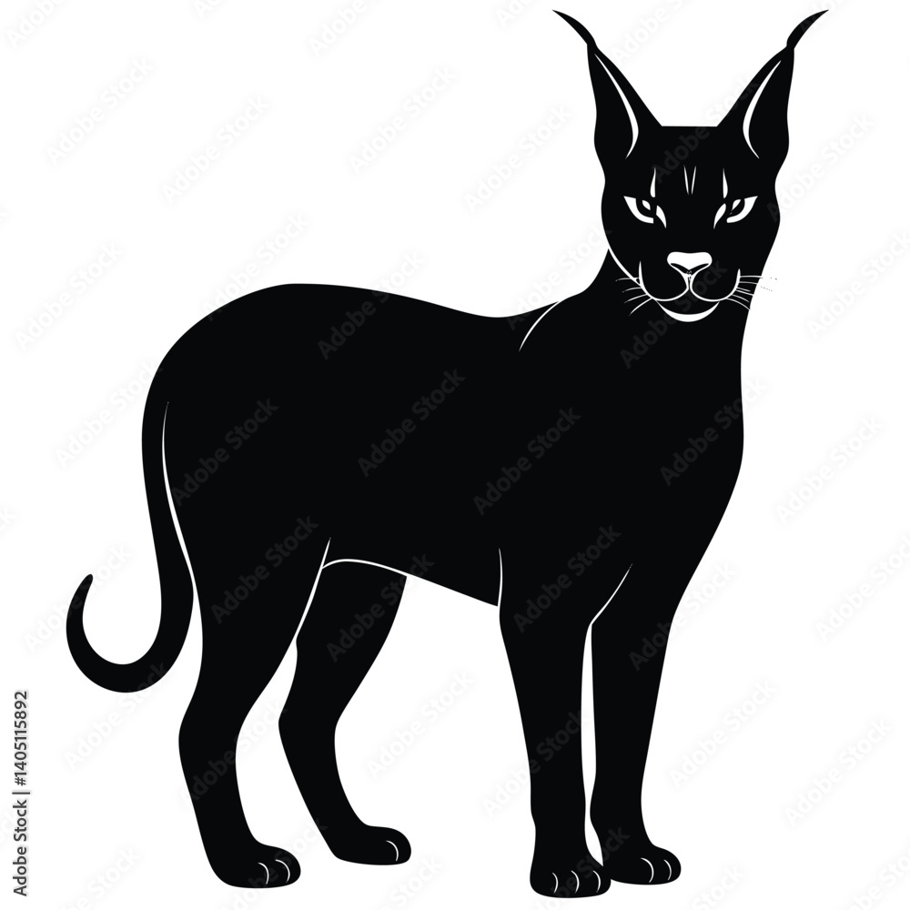 caracal vector cat caracal vector cat