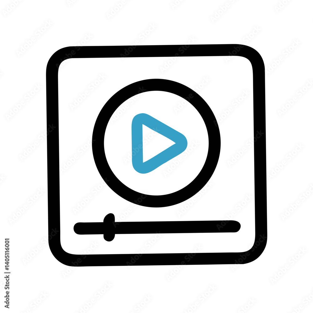 Play Button Icon Representing Media Playback and Digital Content Streaming Play Button Icon Representing Media Playback and Digital Content Streaming