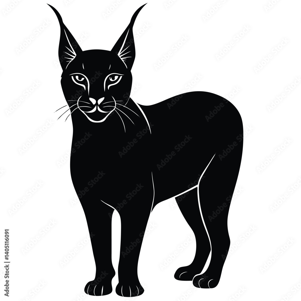 caracal vector cat caracal vector cat