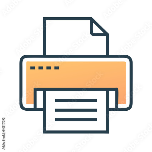 Printer Icon Representing Document Printing and Office Equipment