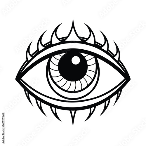 leviathan eye in darkness vector