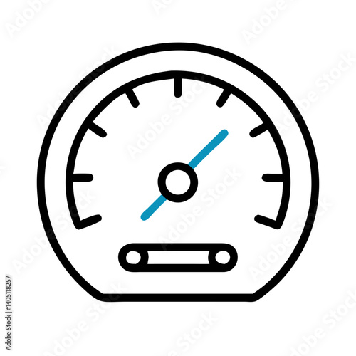 Speed Gauge Icon Representing Vehicle Acceleration and Performance Monitoring