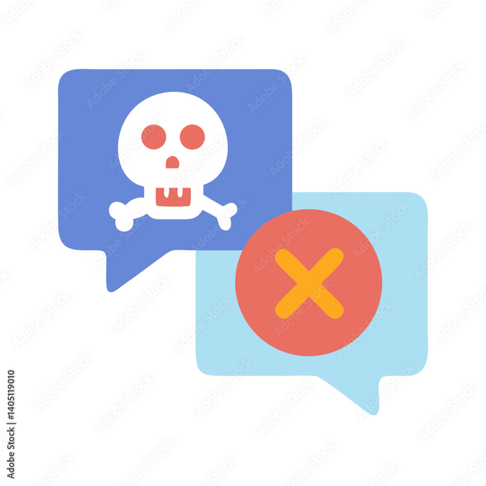 Toxic Comment Icon Representing Inappropriate or Harmful Online Communication