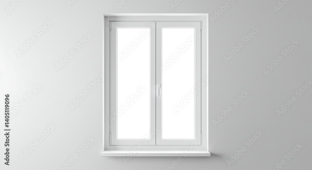 Serene Minimalist Window: 3D Render, Soft Light, Clean Design AI Generated Serene Minimalist Window: 3D Render, Soft Light, Clean Design AI Generated