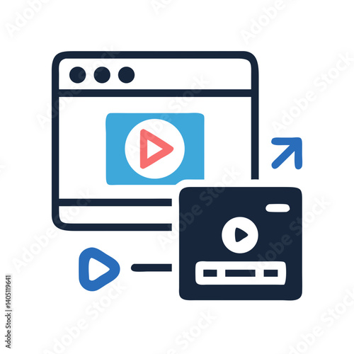 Video Creation Icon Representing Content Production and Media Editing