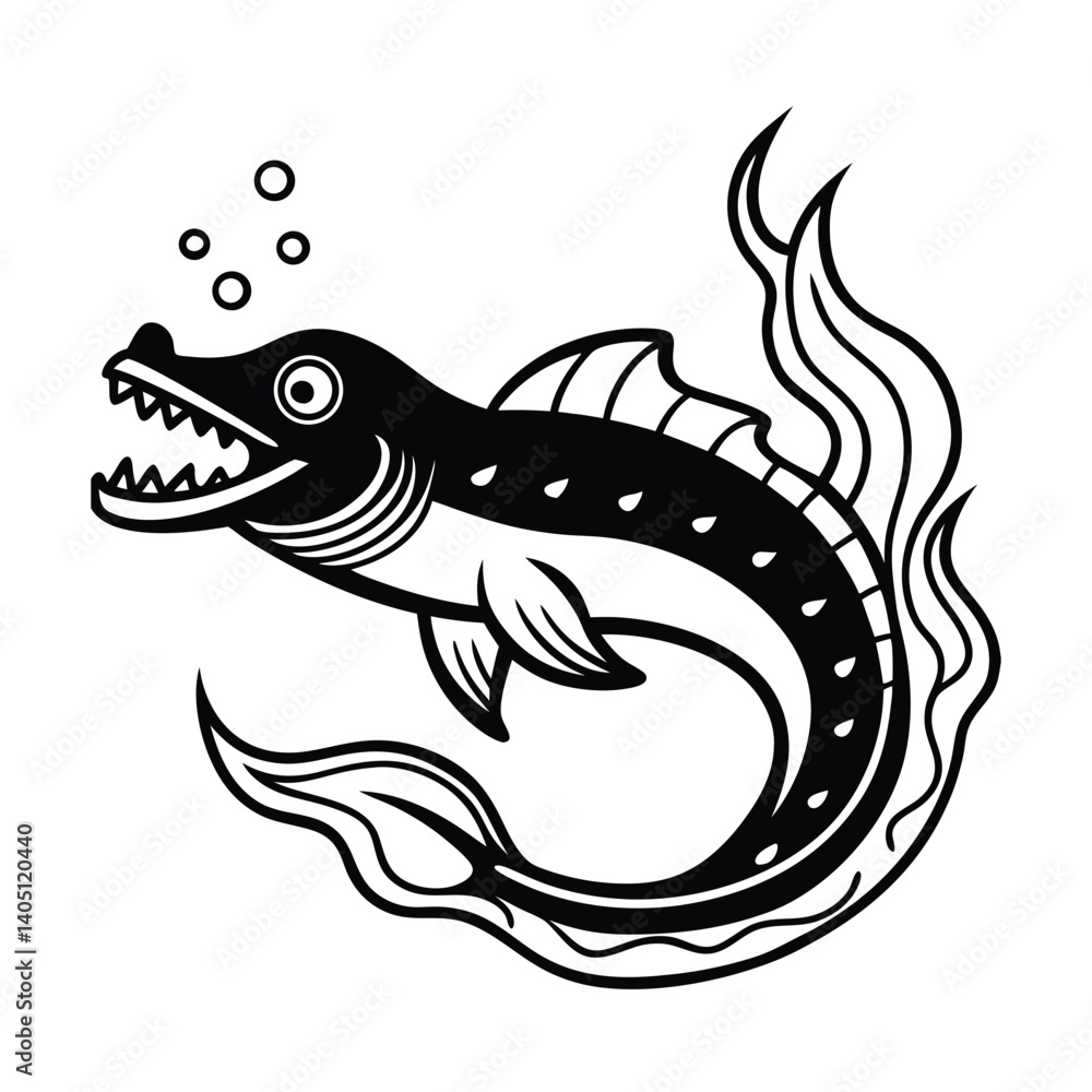 Fototapeta premium leviathan in ocean depths silhouette