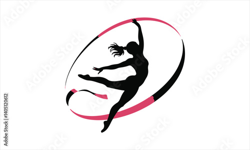 Rhythmic Gymnast Ribbon Graceful Design