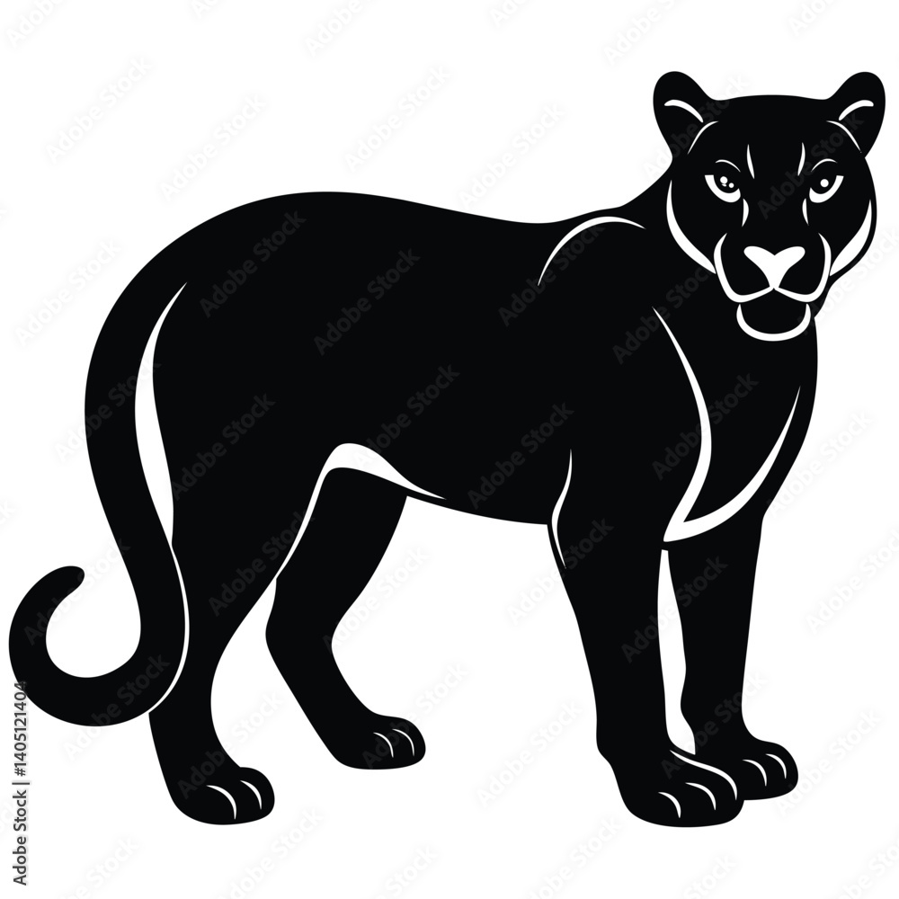 Obraz premium cougar vector sihouette