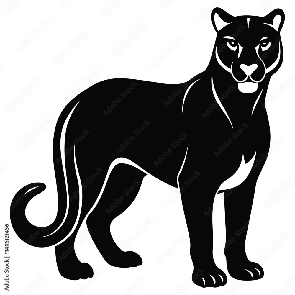 Obraz premium cougar vector sihouette