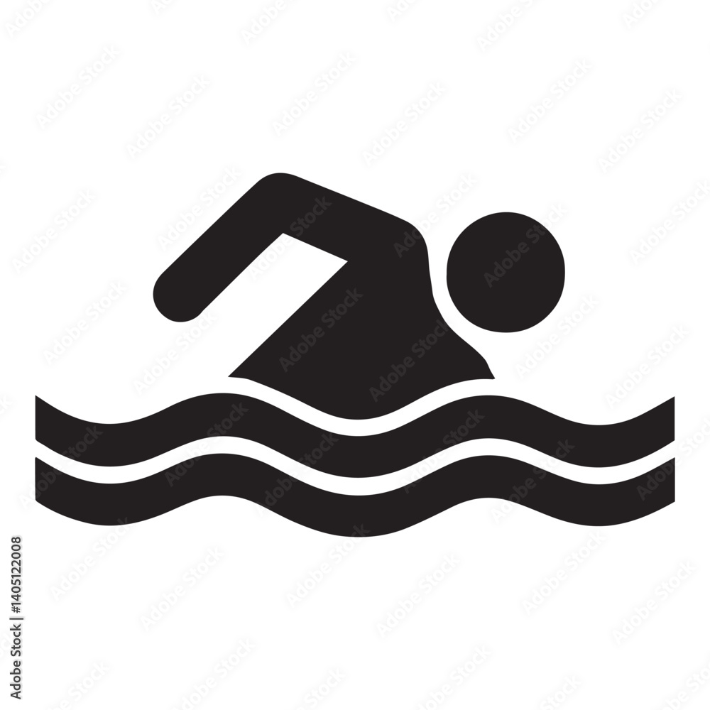 Male swimming player collections silhouette White Background. Male swimming player collections silhouette White Background.