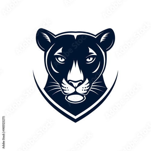 panther,panther face silhouette vector line art logo design