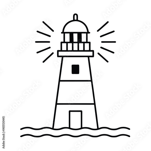 lighthouse silhouette vector