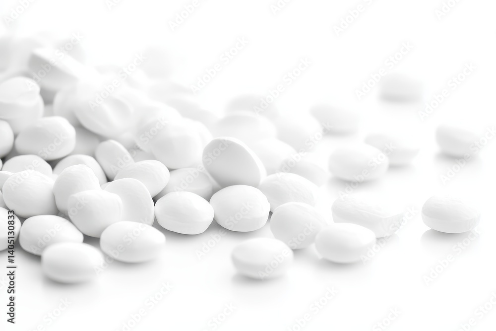 Pile of white pills (1) Pile of white pills (1)