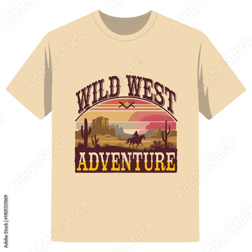 Wild West Adventure T-shirt Design