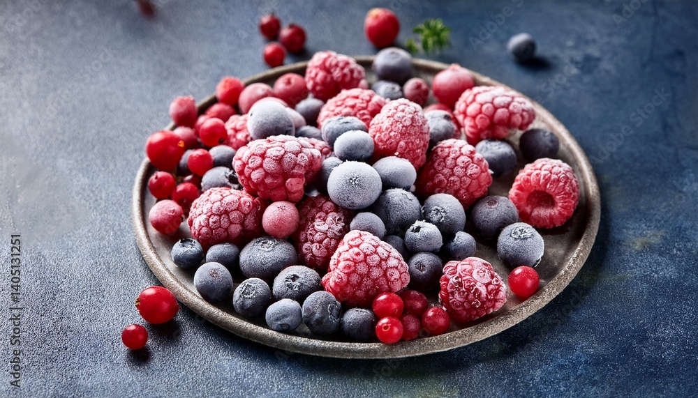 Frozen raspberry blueberry cranberry on grunge background Frozen raspberry blueberry cranberry on grunge background
