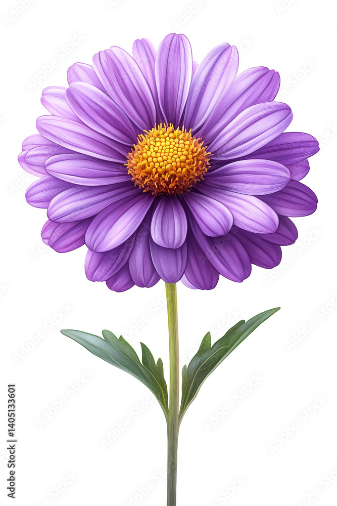 Obraz premium aster isolated on white background,