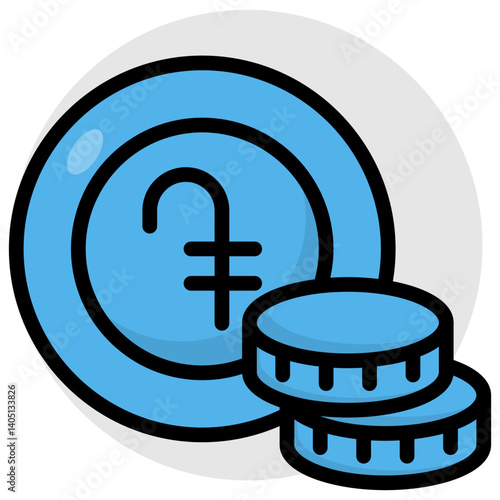 An icon design of cryptocurrency 