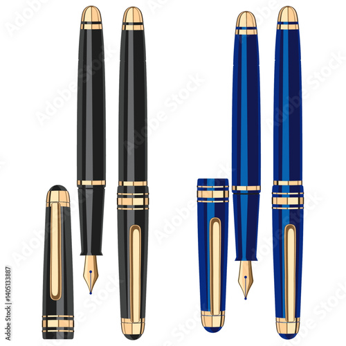 fountain pen,  luxury ink pen with a nib.