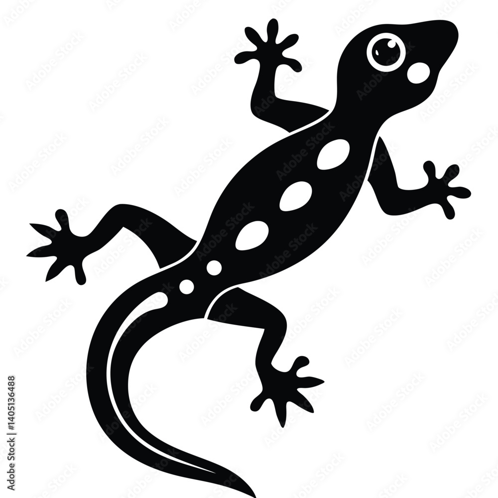 Fototapeta premium gecko vector sihouette 