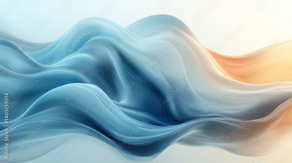 Abstract Blue and Orange Dynamic Waves Background Abstract Blue and Orange Dynamic Waves Background