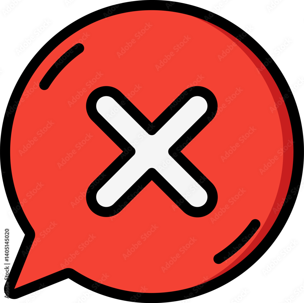 Fototapeta premium cross mark Illustration on a white background