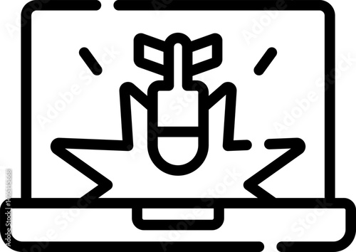 ddos Illustration on a white background  