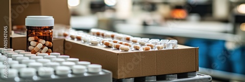 A delivery of prescription drugs being packed for shipment in a sterile environment