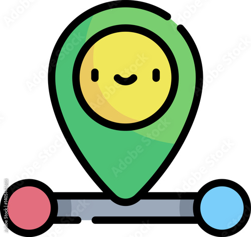 distance Illustration on a white background   
