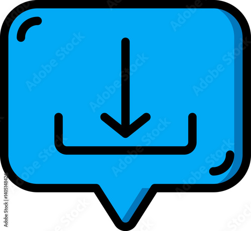 downloading Illustration on a white background     