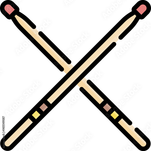 drumstick Illustration on a white background    