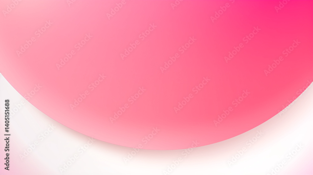 Obraz premium Abstract pink and white gradient geometric circle design, ideal for futuristic web backgrounds, banners, and advertisements.