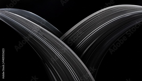 Wallpaper Mural Black background with line curve design Torontodigital.ca