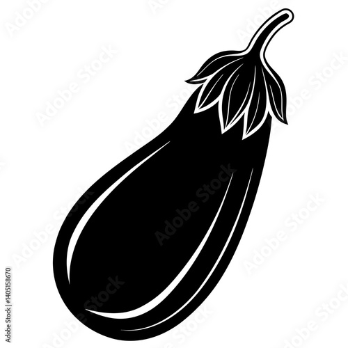 Vibrant Eggplant: Fresh, Ripe, and Ready to Cook. Perfect for culinary and healthy eating visuals.  