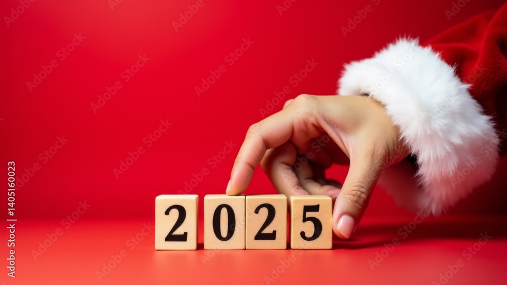 custom made wallpaper toronto digitalSanta Hand Places 2025 Wooden Blocks