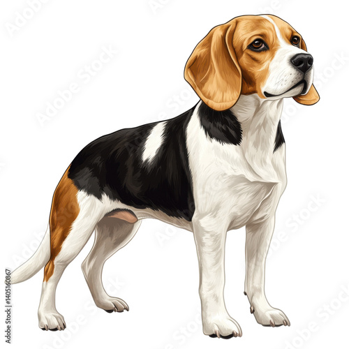 Wallpaper Mural Beagle illustration, friendly scent-hound artwork Torontodigital.ca