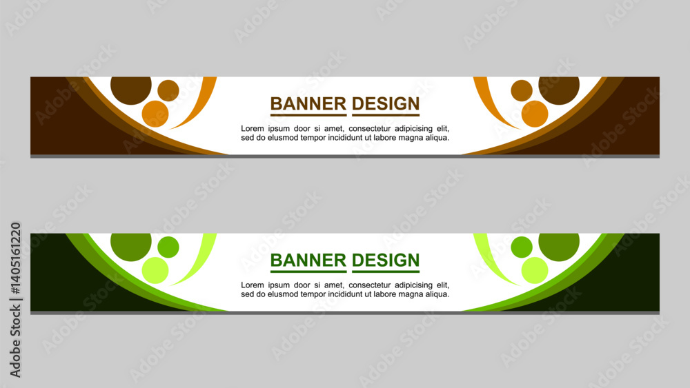 Naklejka premium Web banner design template.