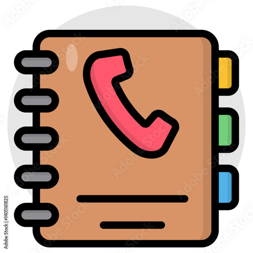 Premium download icon of contact book