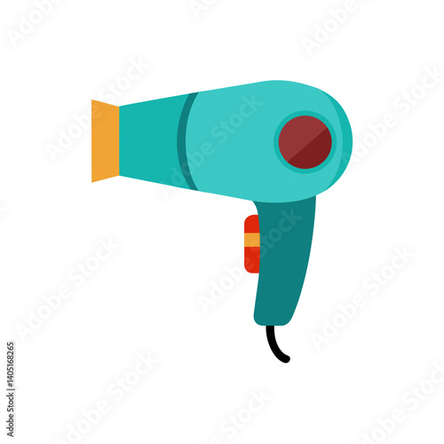hairdryer-vector-illustration-on-white-background