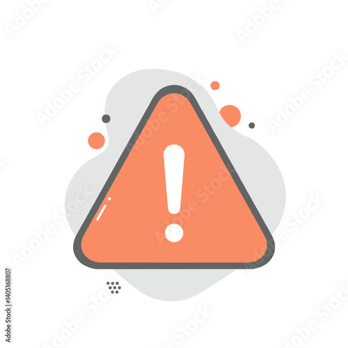 Warning Sign with Exclamation Mark on Abstract Background  
