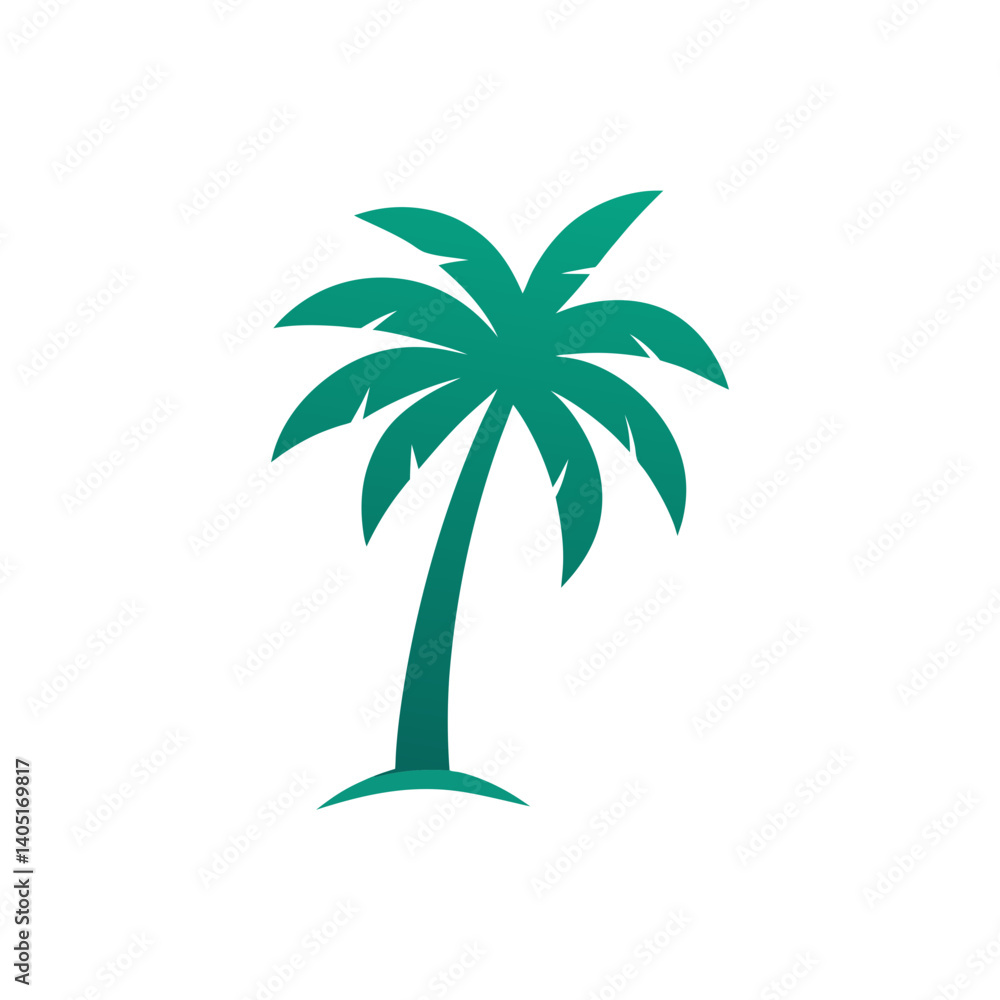 Obraz premium palm tree icon on white background