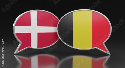 Denmark and Belgium communication represented by overlapping speech bubbles Free Download Denmark and Belgium communication represented by overlapping speech bubbles - GFXLoad