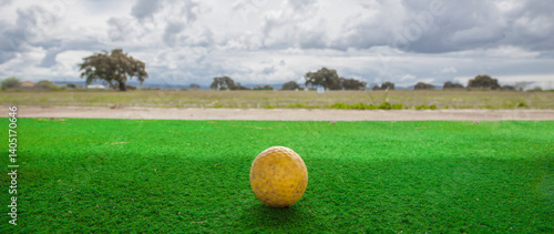 Obraz na płótnie Golf beginners fairway for practicing swing and driving range w salonie