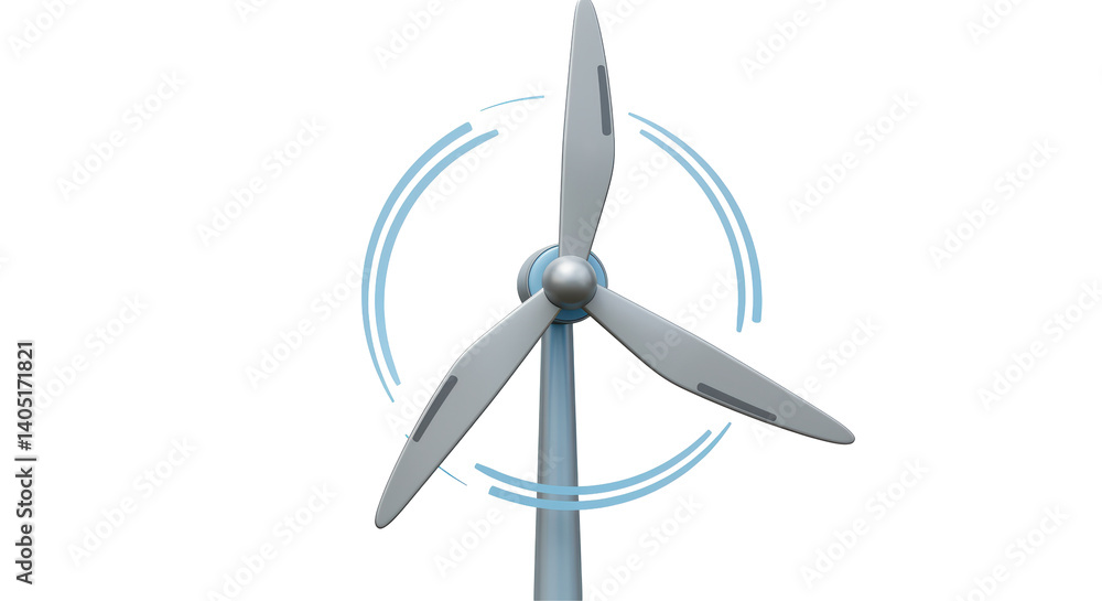 Isolated Wind Turbine with Motion Effect