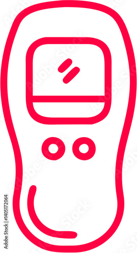 Tiny Steps, Big Goals: A Close-Up of a Digital Pedometer Displaying Steps Taken app walk data icon  