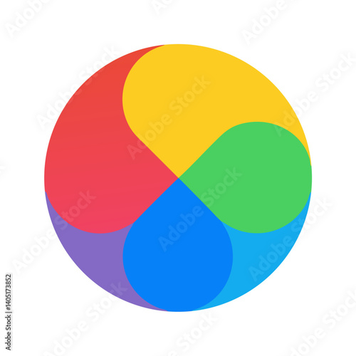 RGB Color Wheel Representing Color Modes Icon Design